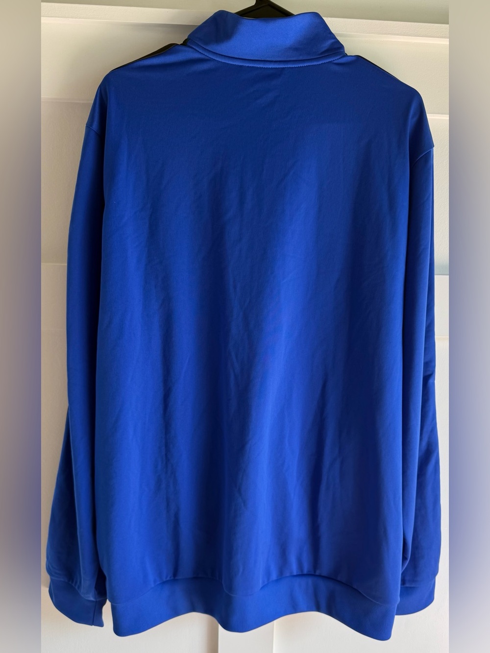 Adidas Primegreen Essentials Warm-Up 3 Stripe Jacket in Royal Blue and Black XL - Picture 3 of 7